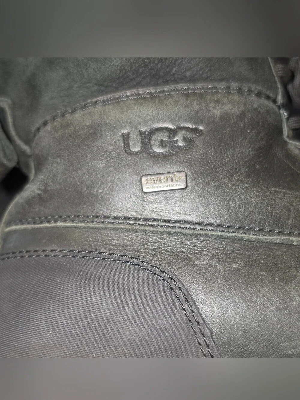 UGG Butte Waterproof Leather Shearling Winter Boots ~ Black 5521 | Men's: 10